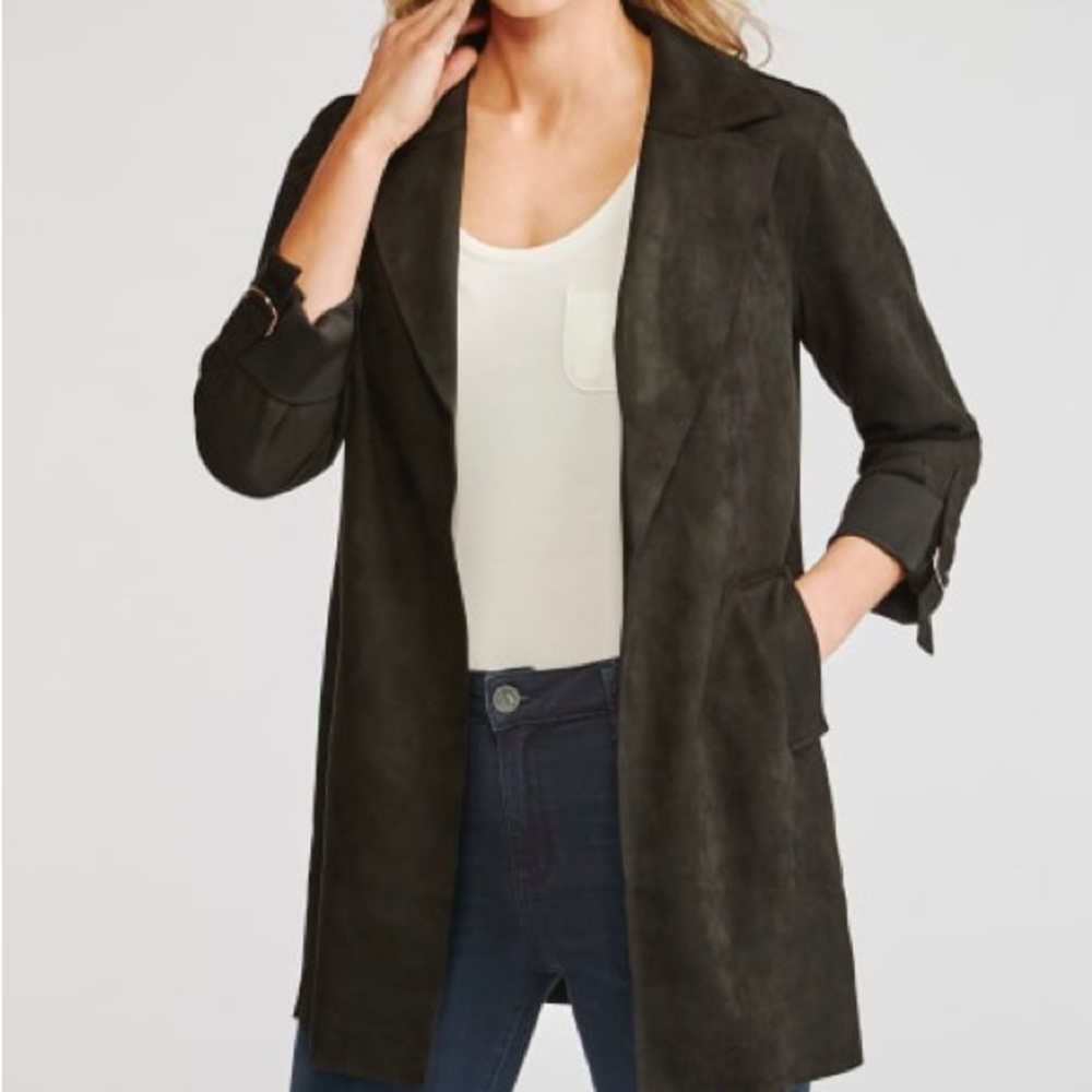 Kut from the Kloth Faye Long Coat Black Small Blazer